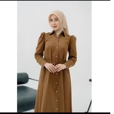 Gamis Pria Abu-abu Lengan Panjang