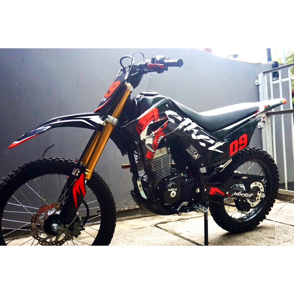DECAL SUPERMOTO motif grafity CRF 150 - STIKER FULLBODY CRF NEW 2025