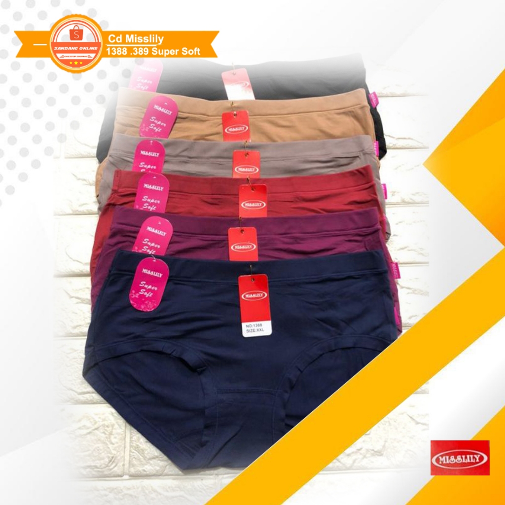 Cd misslily lusinan celana dalam wanita mislily 1388 super soft miss lily 1389
