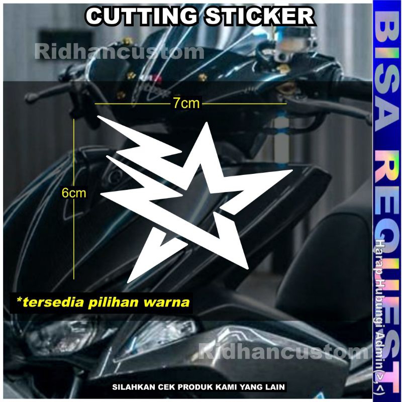 [ BINTANG PETIR ] CUTTING STICKER MOTOR HELM LAPTOP DLL BINTANG PETIR