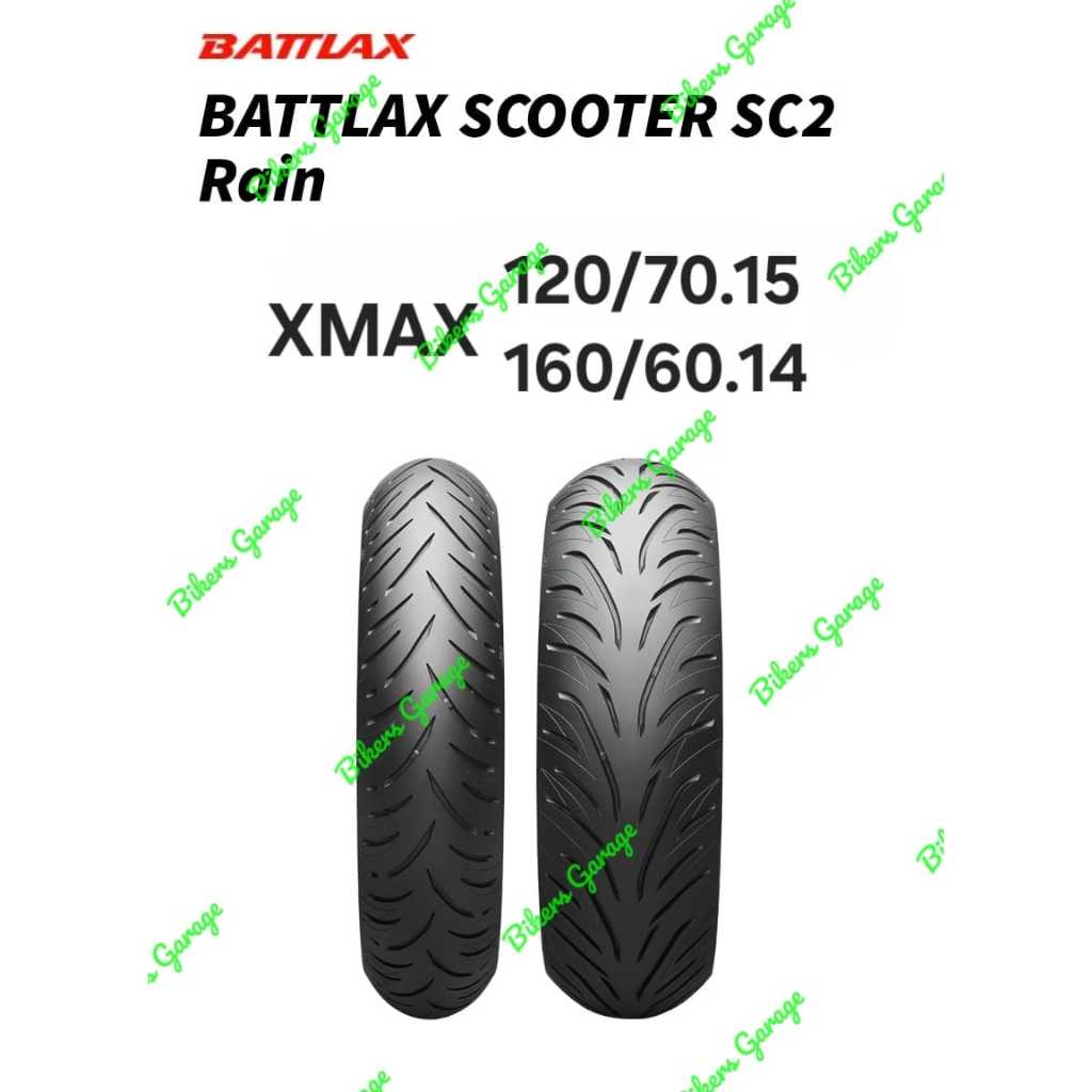 Ban Bridgestone Battlax Scooter SC2 Rain for Xmax ring 14 & 15 tubeless tyre