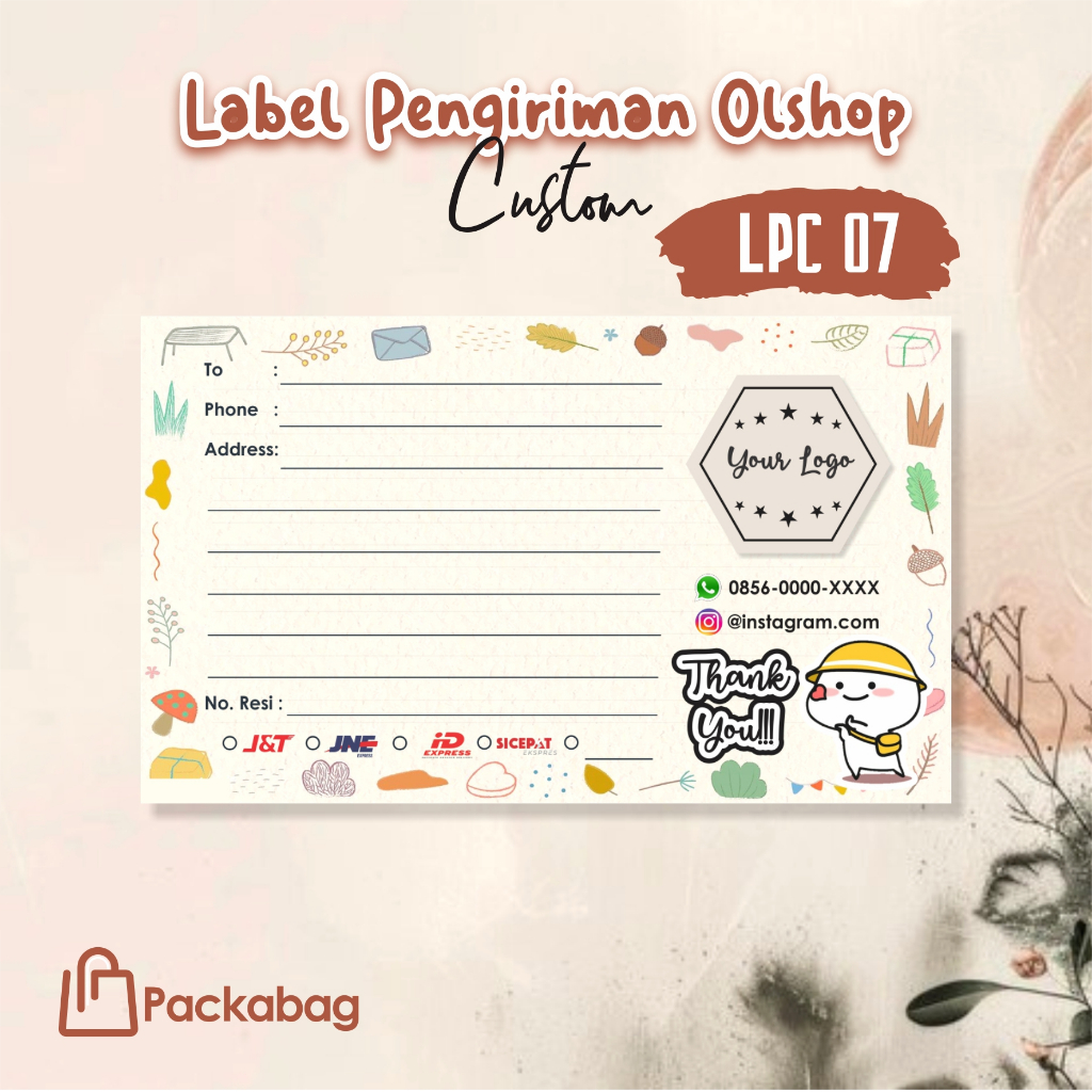 

CETAK STICKER ALAMAT PENGIRIMAN OLSHOP CUSTOM - STIKER LABEL RESI - MURAH // PRINT