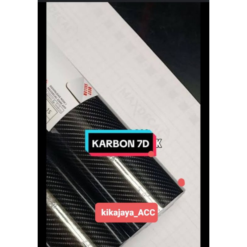 SKOTLET KARBON HITAM STIKER SKOTLET MOTOR MOBIL BLACK CARBON 7D STIKER LEMARI AQUARIUM MAXDECAL SGC7