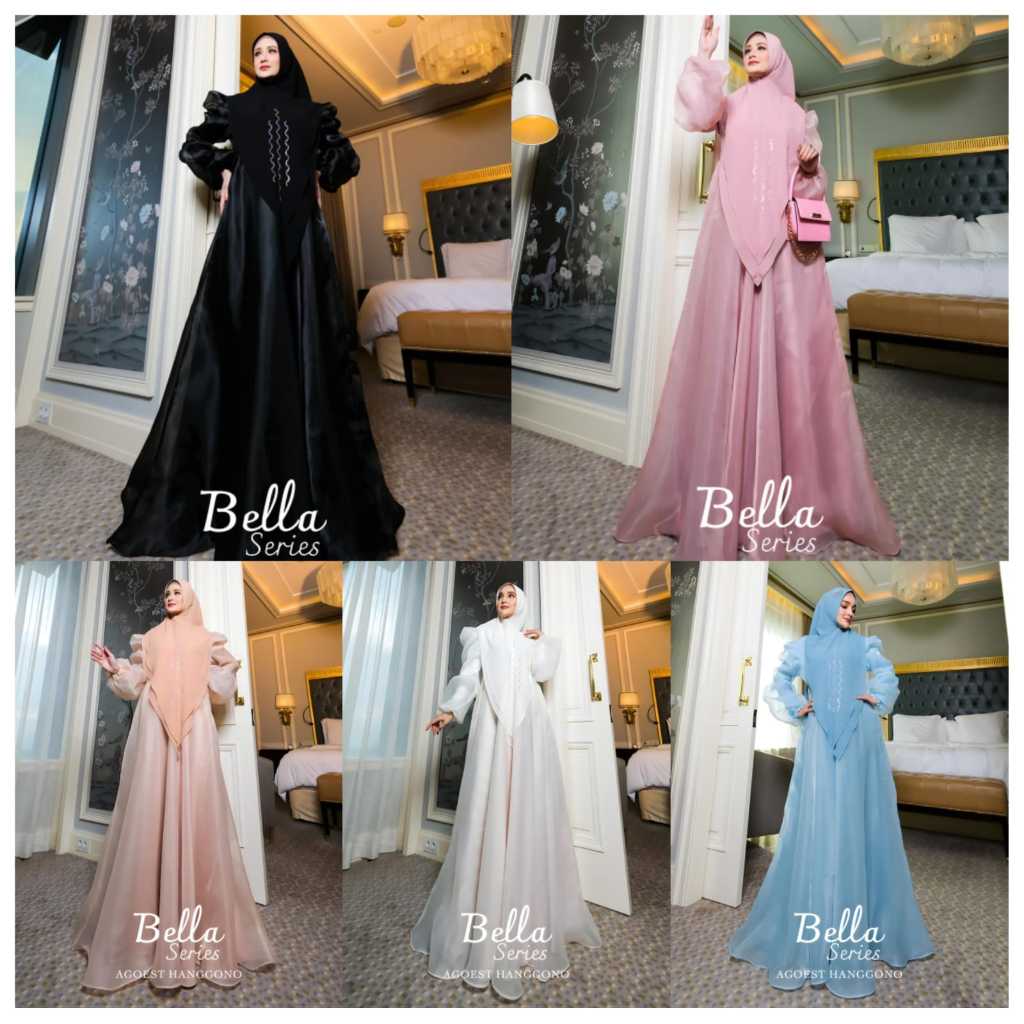 ORIGINAL Gamis Syari  BELLA Series / MAIARA by AGOEST HANGGONO - set Syar'i realpic ORI 100% Terbaru