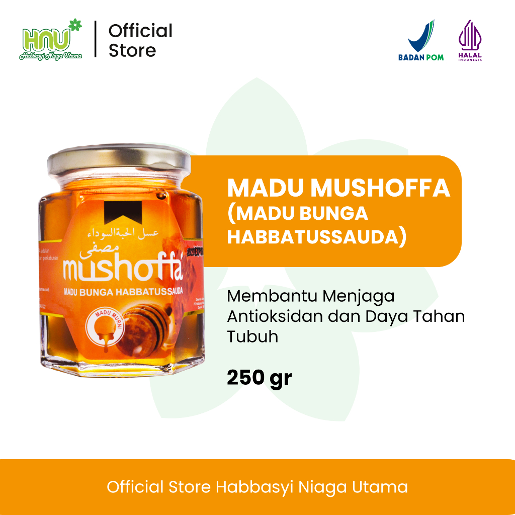 

HNU HABBASYI NIAGA UTAMA - Madu Mushoffa 250gr Mengandung Bunga Habbatussauda Original HNU