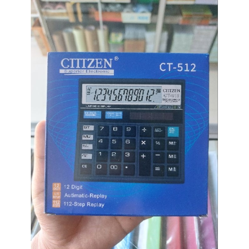 

Kalkulator / Calculator 12 Digit Citizen CT-512 Untuk Usaha / Toko