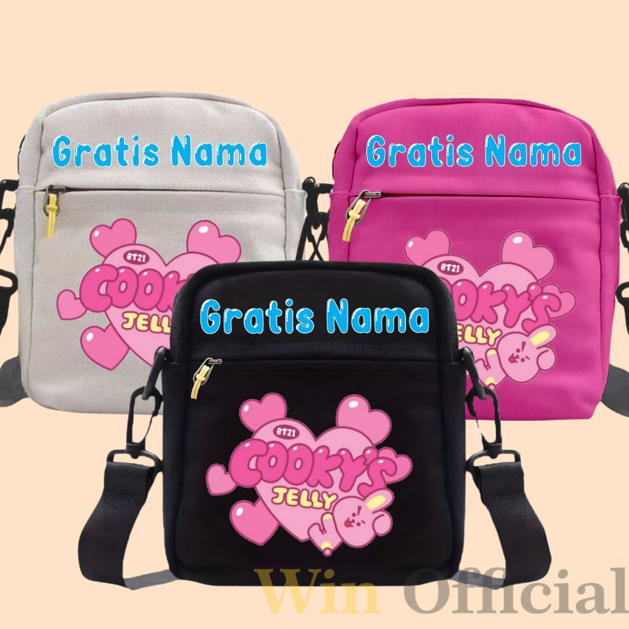 Tas Selempang Sekolah BTS BT21 Cookys Selempang Korea Murah BT21 Selempang Import Laki Perempuan