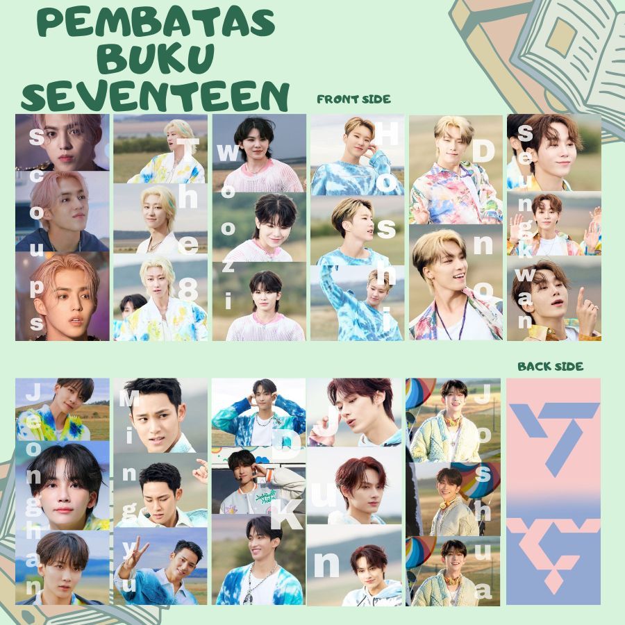 

Pembatas Buku Seventeen Front & Back Side
