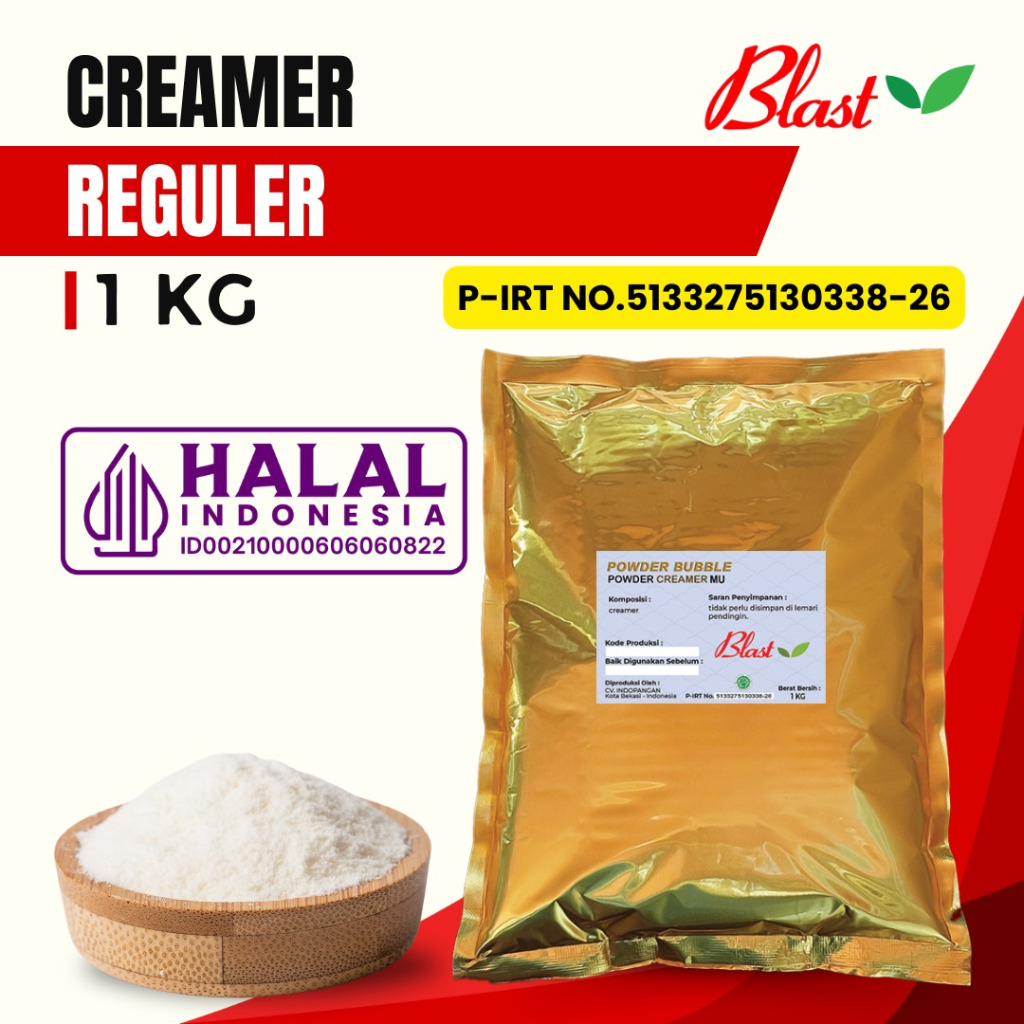 

CREAMER REGULER 1 KG / Non diary Creamer / Krimer Bubuk / Bubuk Minuman / Powder Drink