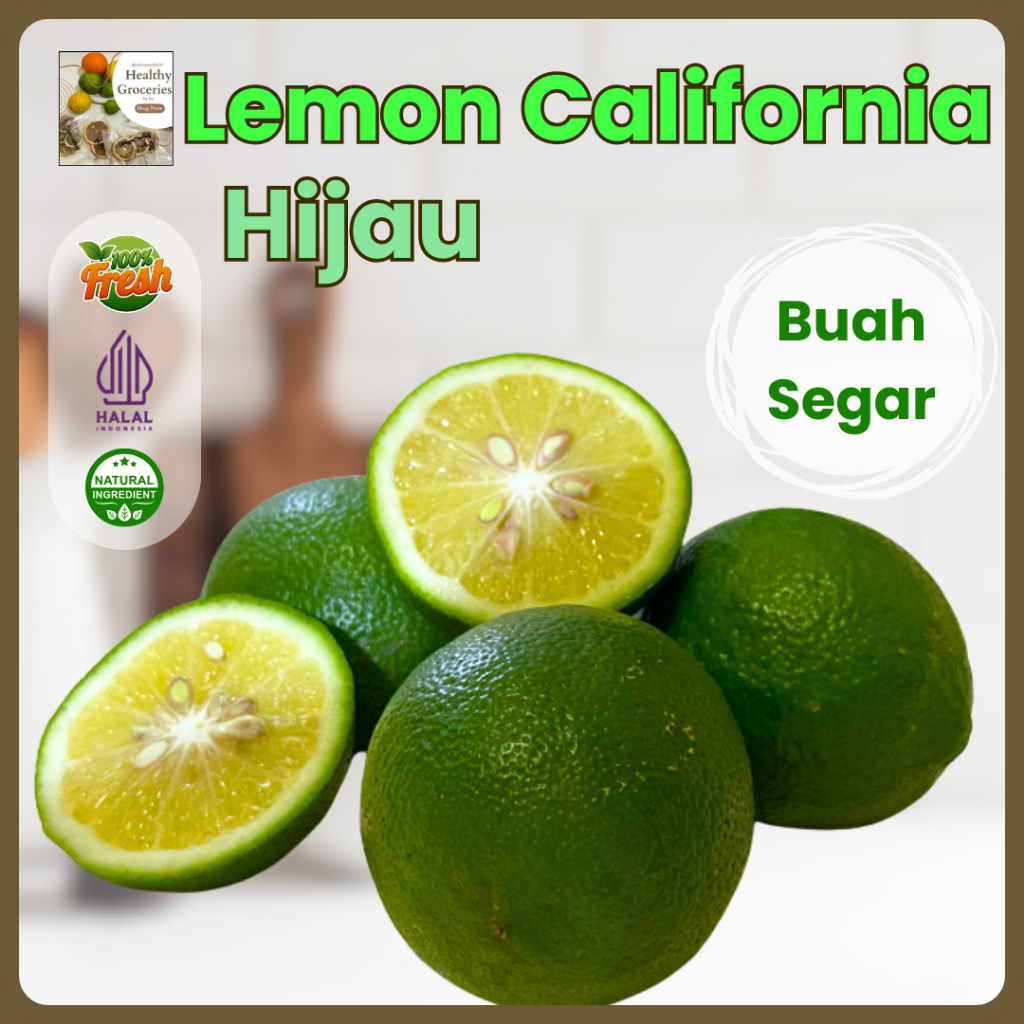 

Lemon California Hijau FRESH - 500 G / 1 Kg / 6 Kg / Lemon Super / Organik