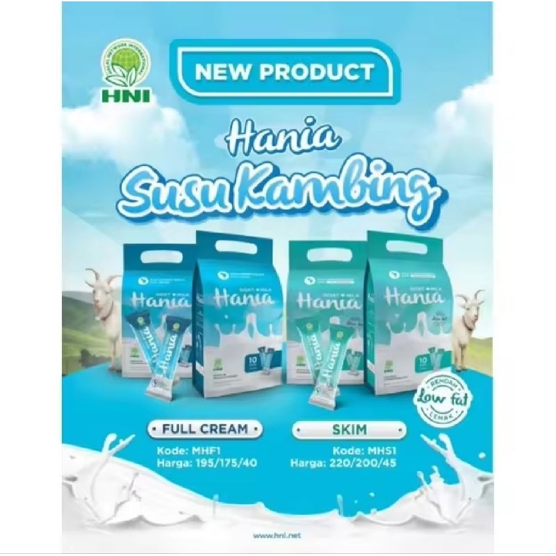 

Hania susu kambing (10 sachet)