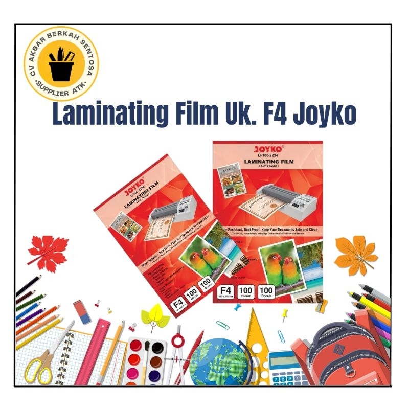 

Plastik Laminating F4 Joyko 100 Micron