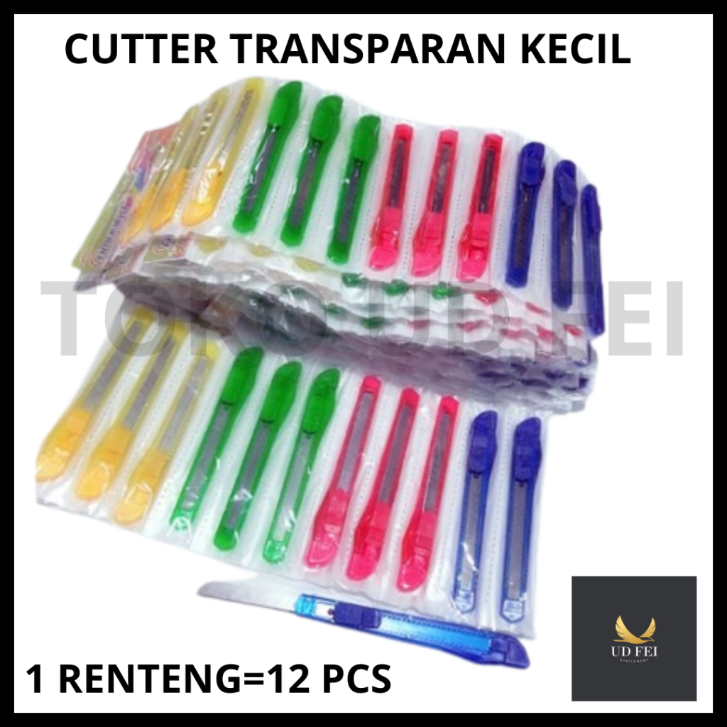 

( 1 RENTENG = 12 PCS) Cutter Kecil/ Cutter Kecil Montana/ Cutter Renteng Kecil/ Cutter Kecil