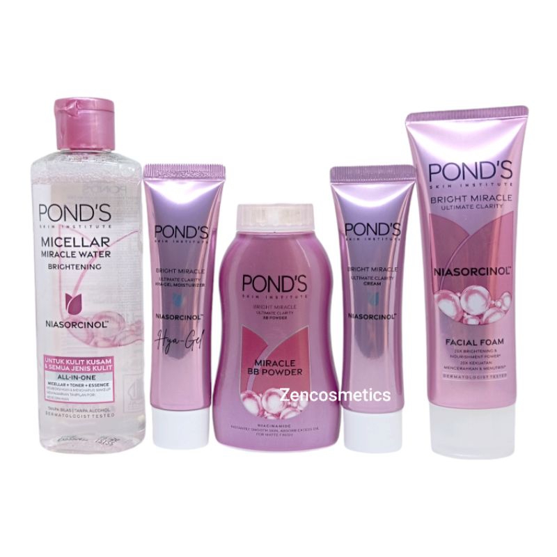 Paket Ponds Bright Miracle 5 Pcs/ Ponds Bright Miracle Series Lengkap dan Murah