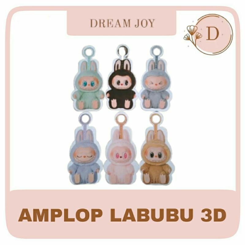 

(COD) 10PCS AMPLOP LABUBU VIRAL 3D AMPLOP LEBARAN 2025 AMPLOP 3D