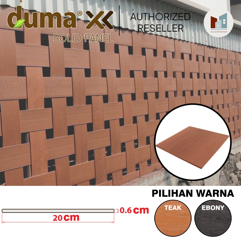 Solid Panel WPC Premium Duma XTC 200x6 - Papan Panel Dinding Kayu, Dekorasi Pagar, Fasad motif Kayu