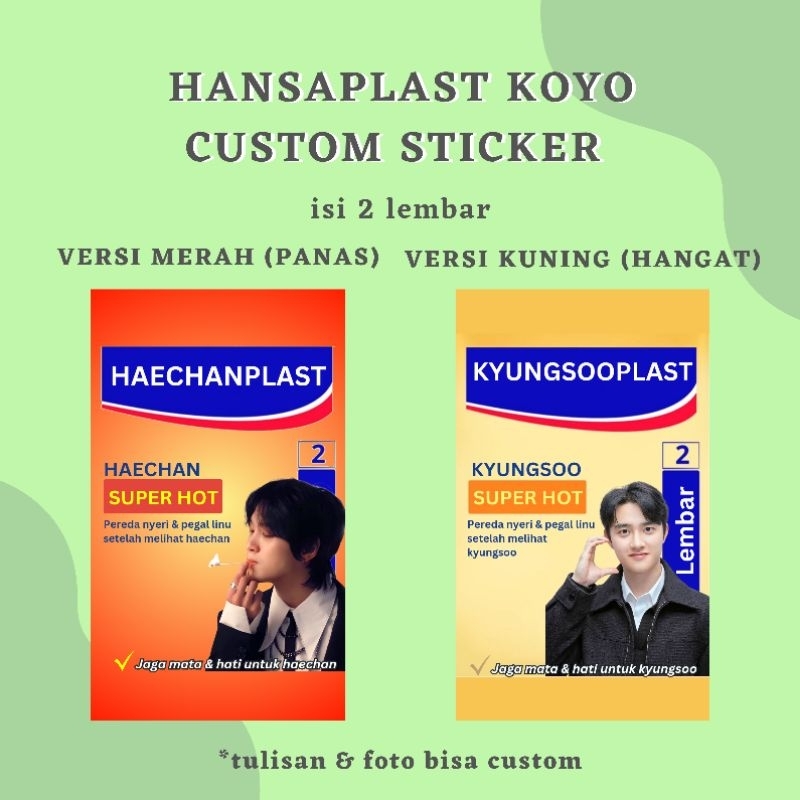 

STICKER HANSAPLAST KOYO NCT CUSTOM FREEBIES KONSER