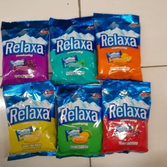 

RELAXA permen wangi LEMON MINT / BARLEY MINT/ GRAPE MINT/ORANGE / MANGGA MINT / CHERRY 125gr