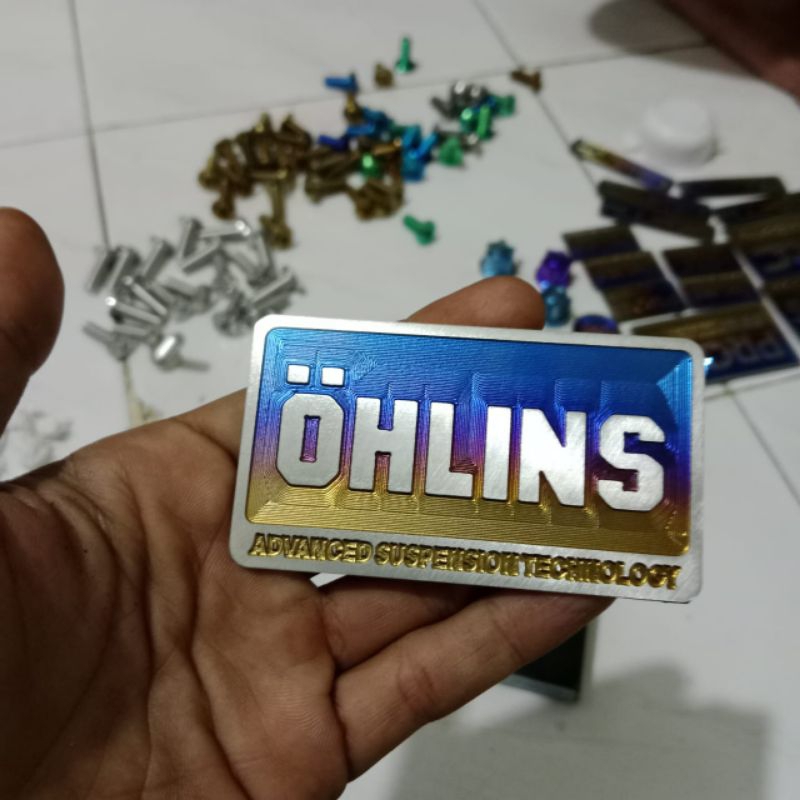 emblem ohlins titanium original Vietnam besar