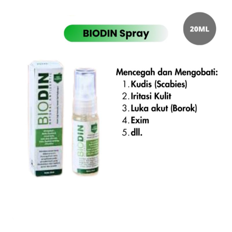 BIODIN SPRAY 20ml Obat Luka Kucing Anjing Obat Luka Kulit Kucing Obat Luka Kulit Anjing