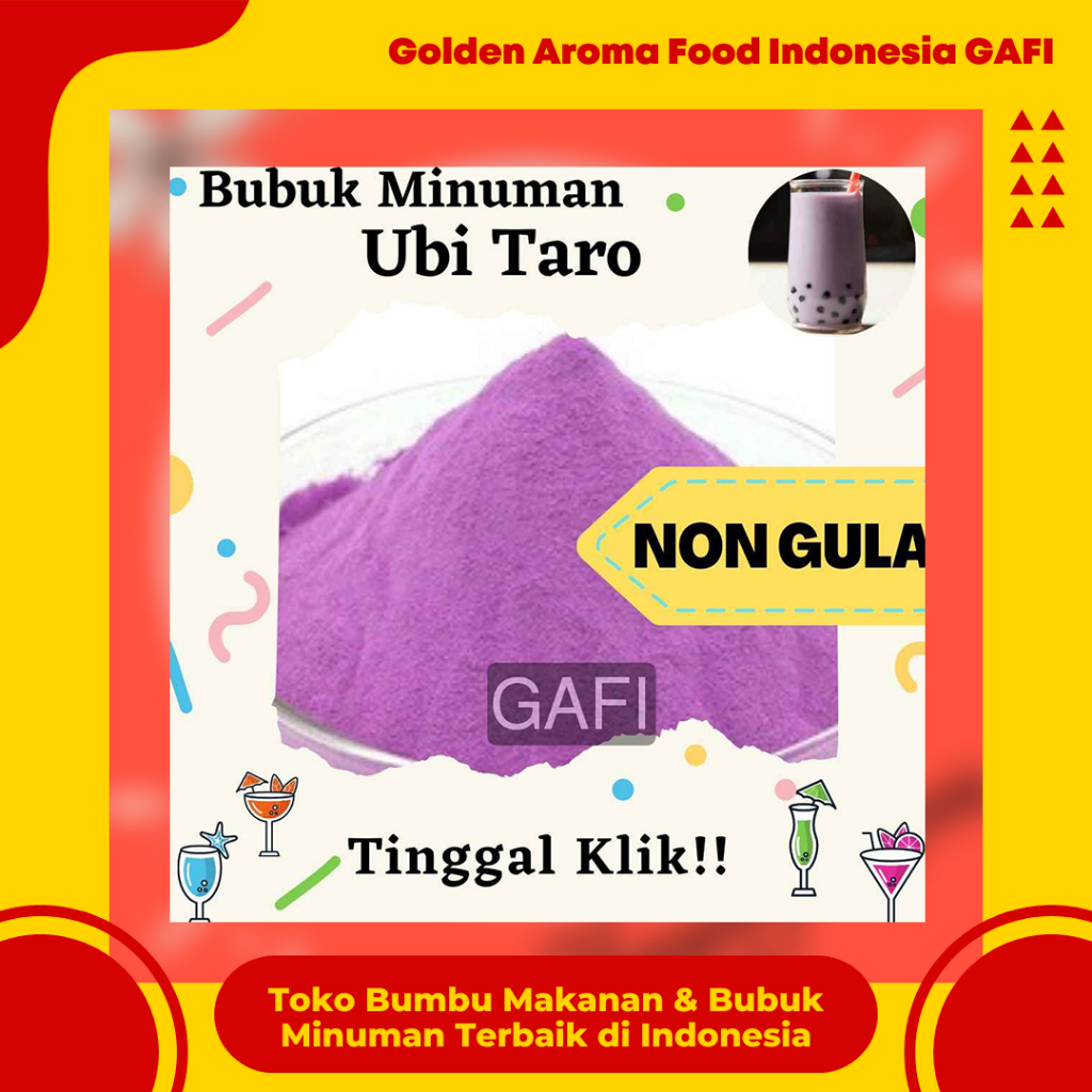 

GAFI Food Bubuk Minuman Rasa Ubi Taro NON GULA 1 Kg Enak Murah Halal, Taro Sweet Potato SUGAR FREE Drink Powder 1Kg