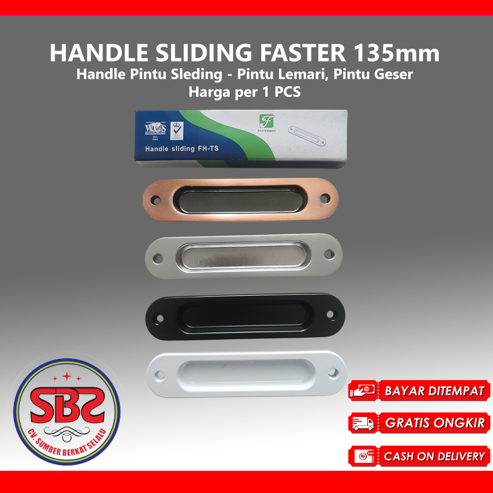 Handle Sliding Faster 135 mm - handel tanam -  handle pintu sleding - pintu geser sliding laci & pin