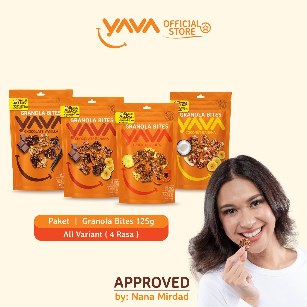 

YAVA Paket Granola Bites 4 Rasa (4 x 125g)