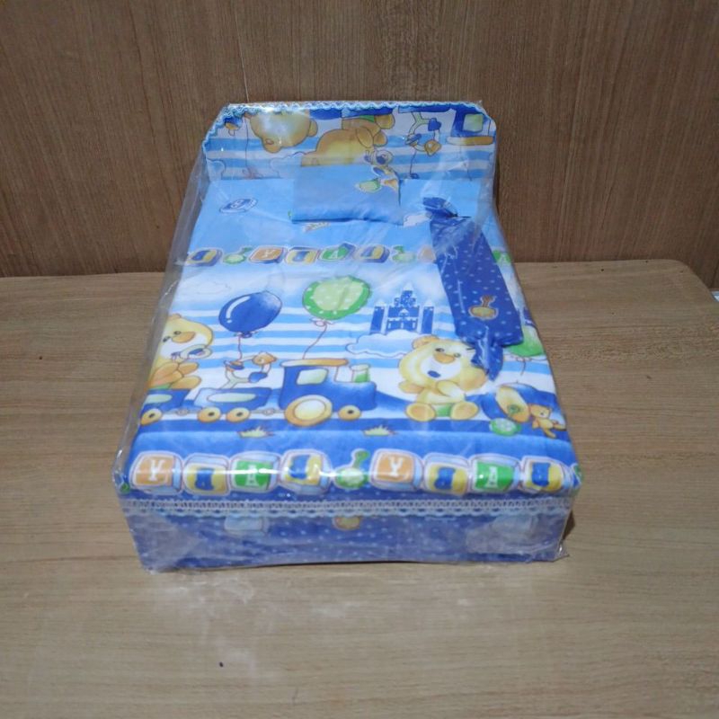 Mainan Tempat Tidur Boneka/Springbed Boneka/Kasur Boneka