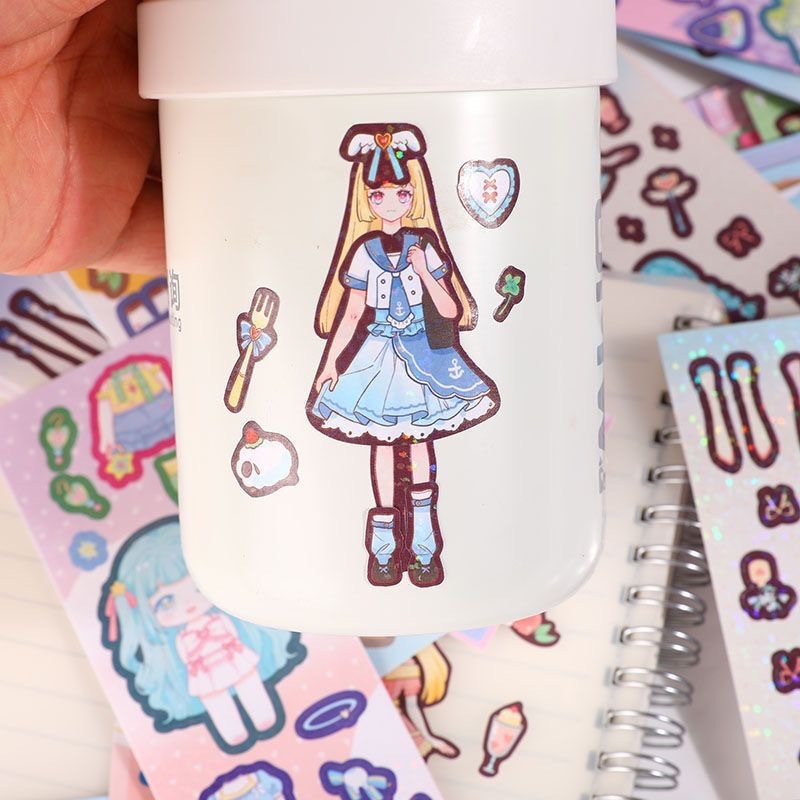 

Stiker Mainan Ganti Baju isi 100 Lembar DIY Princess Dress Up Sticker Doll BP Paperdoll Cute