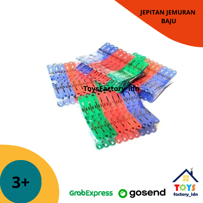 Jepitan Jemuran / Jepitan Baju / Penjepit baju isi 20 PCS