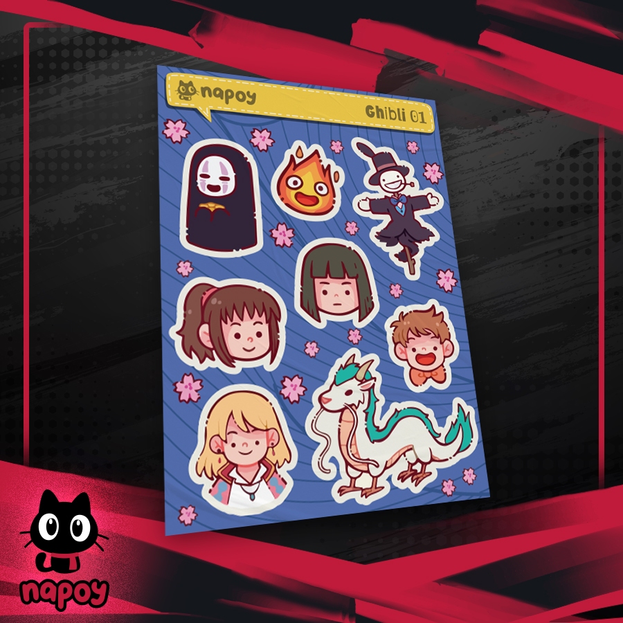 

Sticker Sheet Premium Waterproof - Anime Studio Ghibli 01