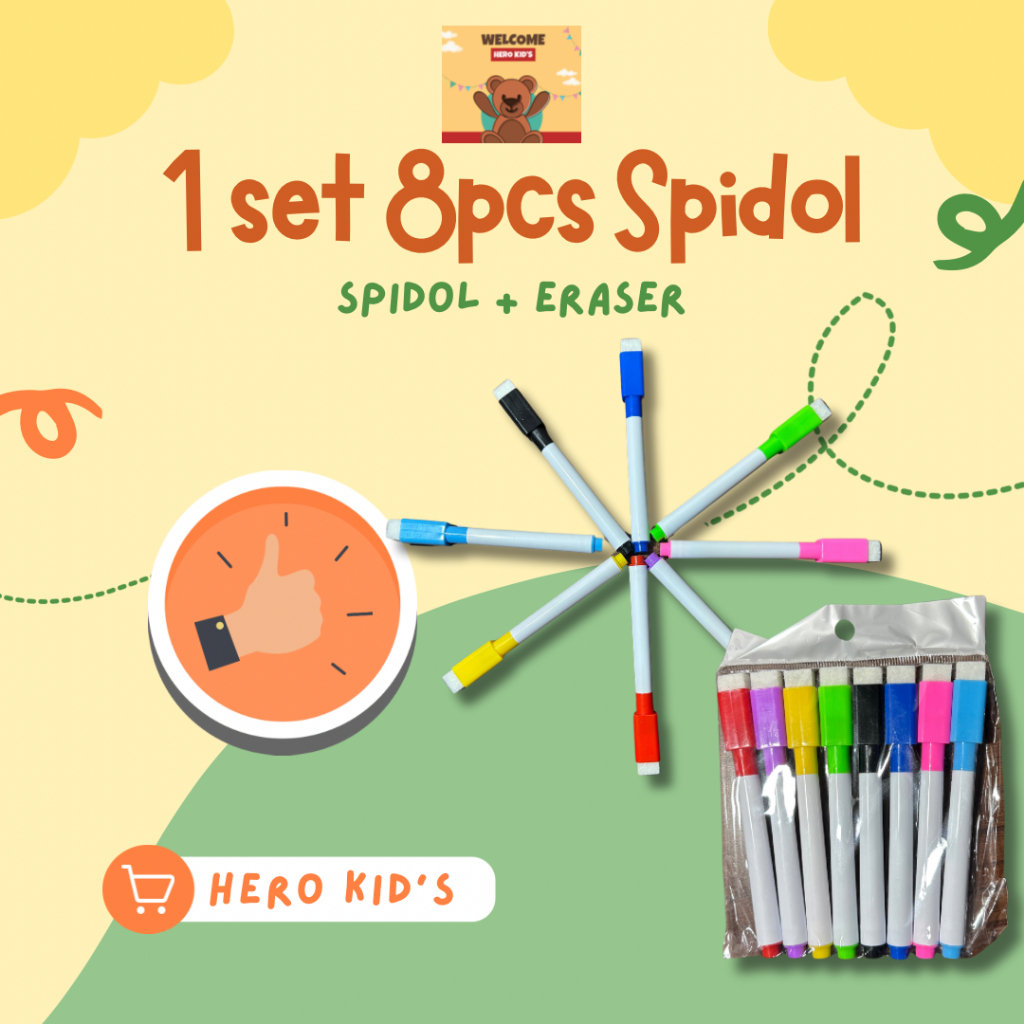

1SET 8PCS SPIDOL WARNA WARNI TERMURAH