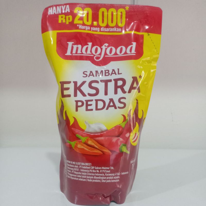 

INDOFOOD SAMBAL EXTRA PEDAS POUCH 1 KG