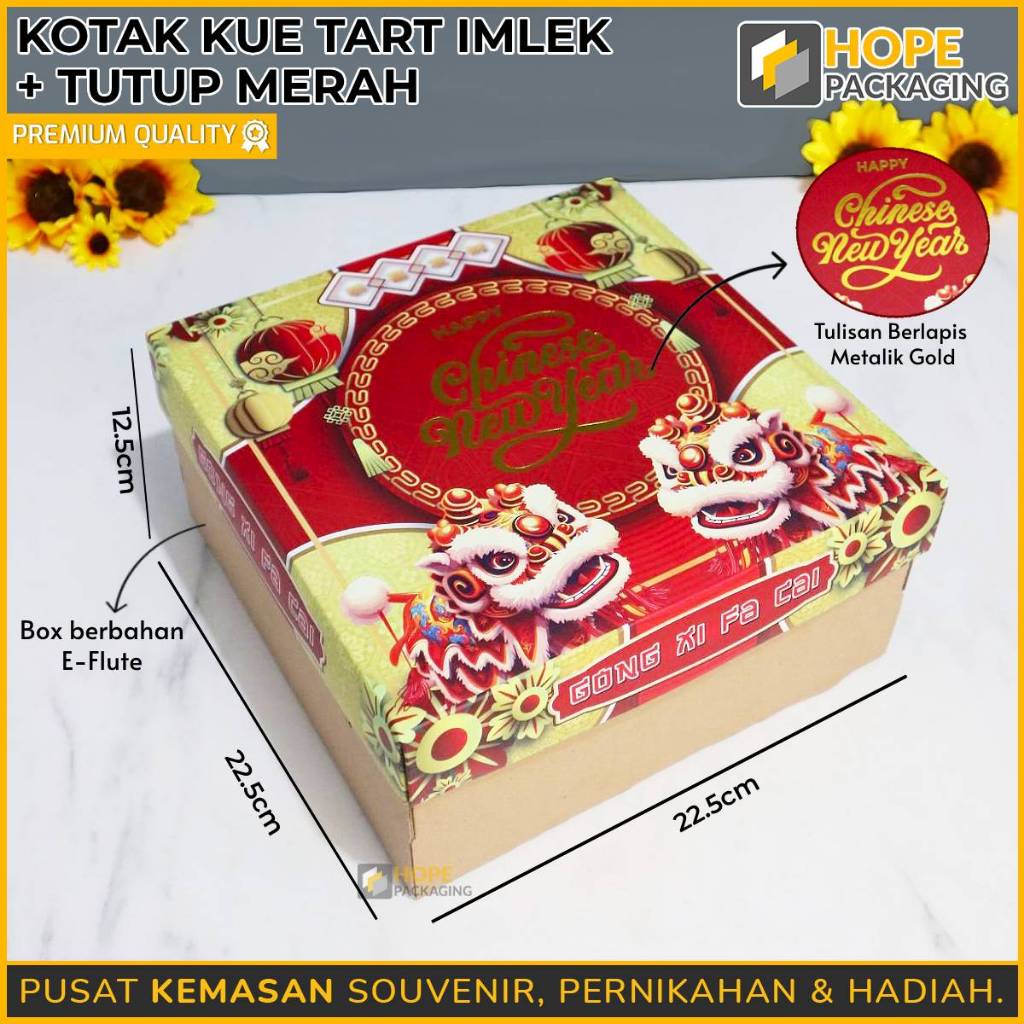 

Kotak Kue Tart Imlek Tutup Merah / Kotak Kue Lapis / Cake Box / Box Kue Tart Imlek / Kotak Kue / Box Dus Souvenir / Dus Hampers Imlek