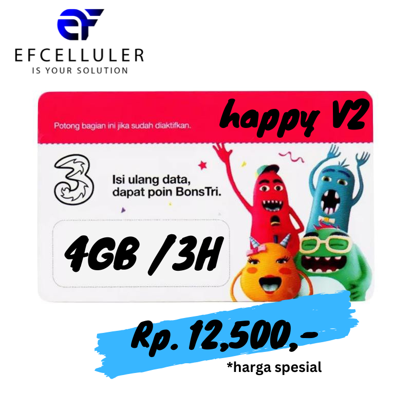 Voucher Tri Happy 4GB Nasional