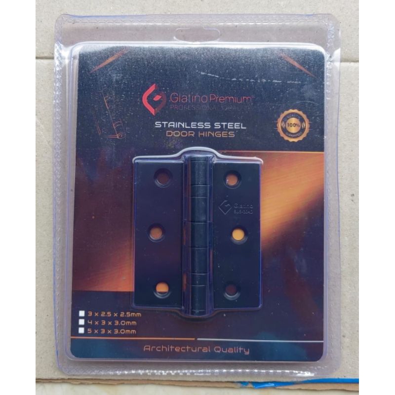 Engsel Glatino 3 inch Stainless HITAM / Engsel Jendela 3" Hitam Sus304 / Engsel 3" SUS304 hitam