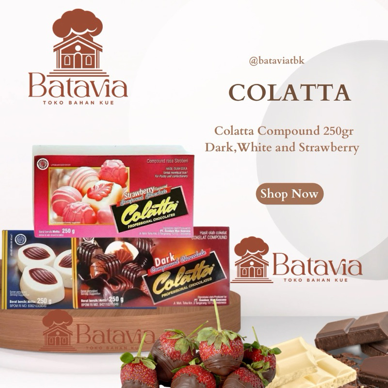 

Colatta Compound 250gr Dark, White & Strawberry | Colatta compound chocolate 250gr all variant