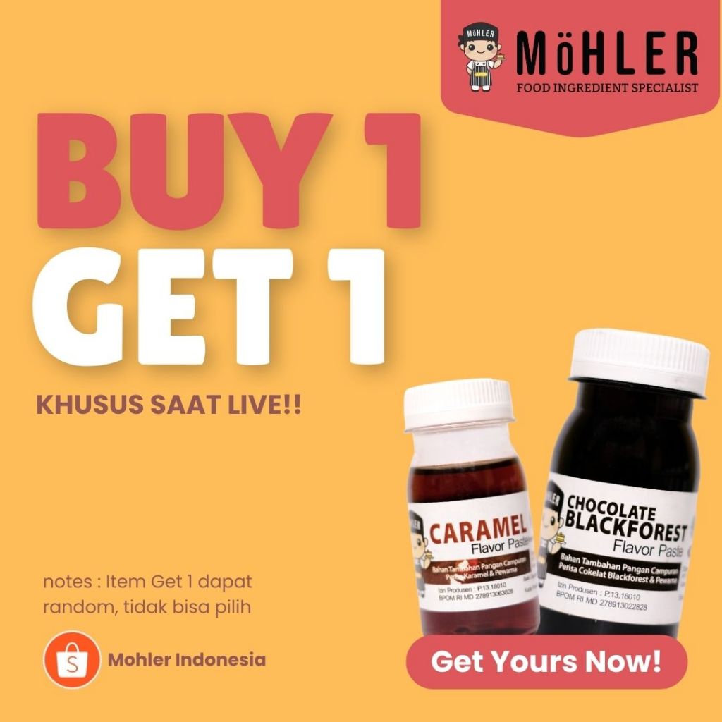 

(PART 2) BUY 1 GET 1 PASTA PERISA PEWARNA KHUSUS LIVE