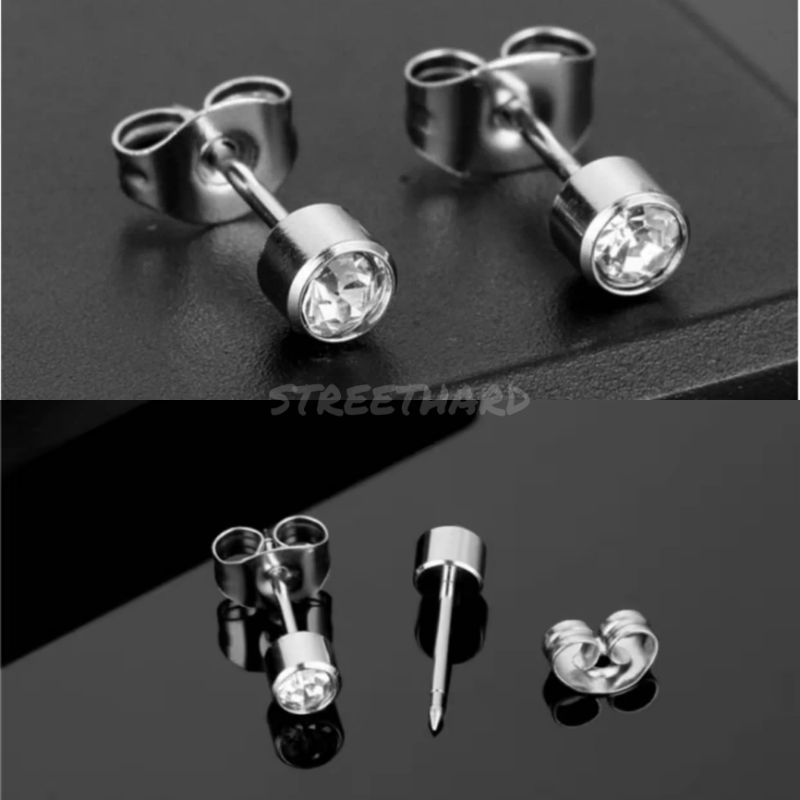 anting permata giwang tindik pria wanita