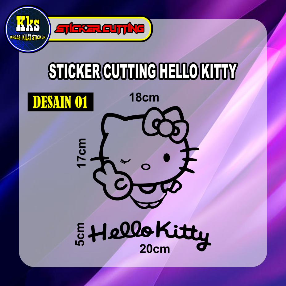cutting stiker hello kitty motor stiker hello kitty kaca mobil belakang skotlet hello kitty stiker h