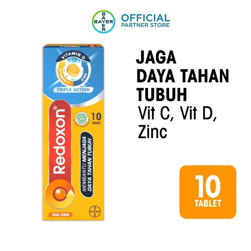 REDOXON VITAMIN C, D DAN ZINC isi 10