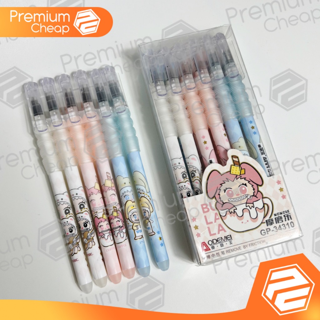

[12 PCS] Pen Hapus Gel Pen Erasable Odemei GP34310 Bulala Labubu