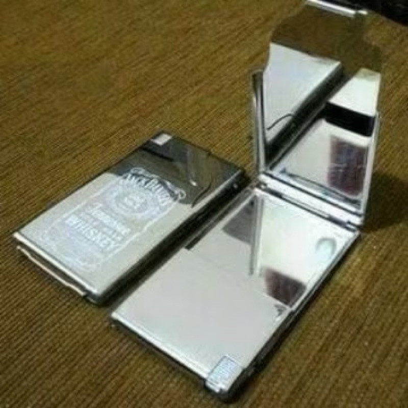 KOTAK ROKOK KOREK API SLIM POLOS STAINLESS 95 TEMPAT ROKOK STENLIS