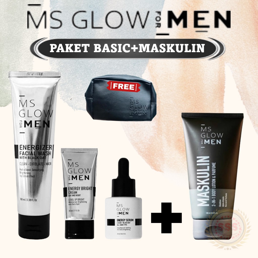 MS GLOW FOR MEN Paket Basic + Maskulin