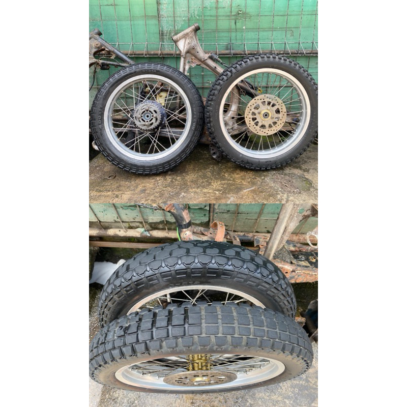 velg set depan ring 18 belakng 17 tromol rx king buat motor custom