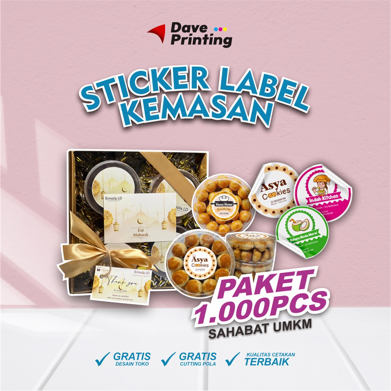 

Stiker kromo kemasan / produk / packing ( paket 1.000pcs )