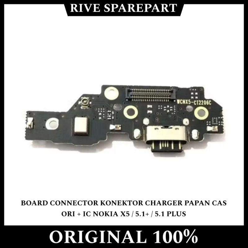 FLEXIBLE BOARD CONNECTOR KONEKTOR CHARGER PAPAN CAS ORI + IC NOKIA X5 / 5.1+ / 5.1 PLUS