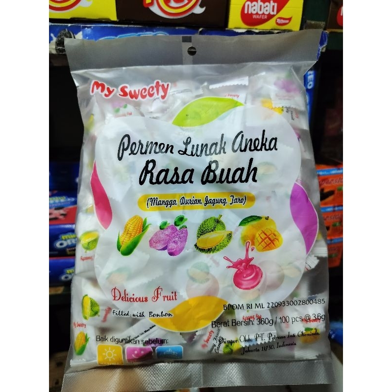 

My Sweety Permen Lunak Aneka Rasa Buah ( isi 100 pcs )