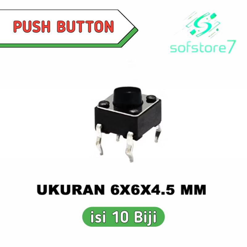 Push Button 4 Pin Tactile Switch 6x6x5 Mm