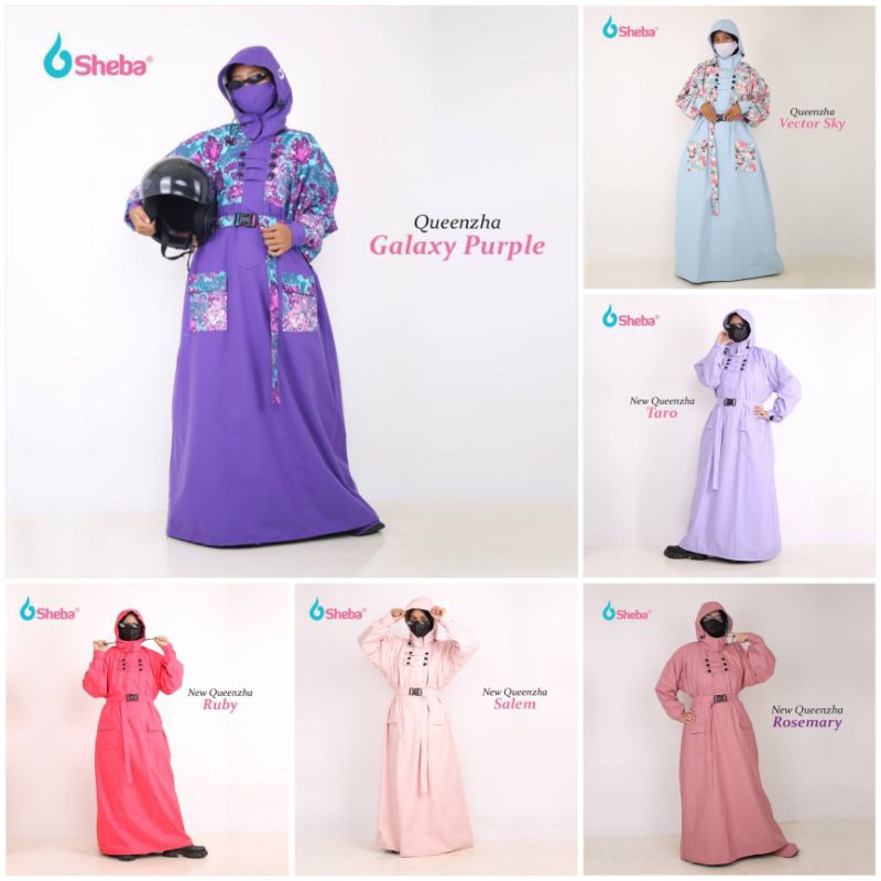 Jas Hujan Gamis Muslimah SHEBA New QUEENZHA PO Terbaru